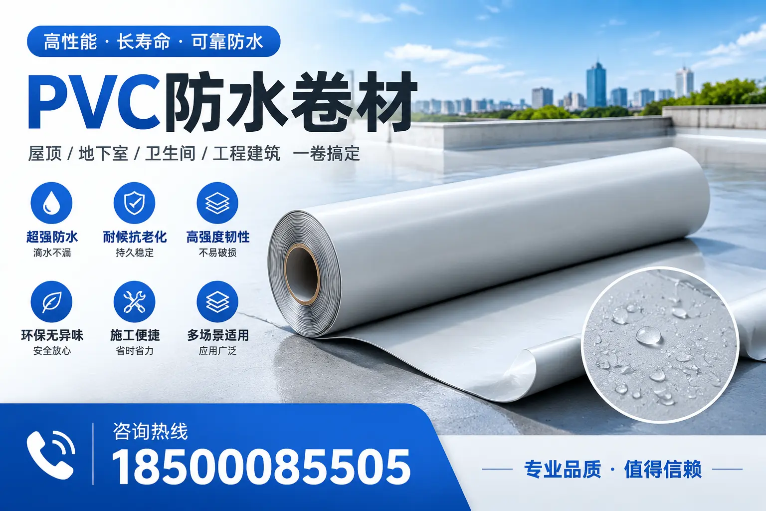 PVC防水卷材的防水效果评测，适合镇江的科学依据